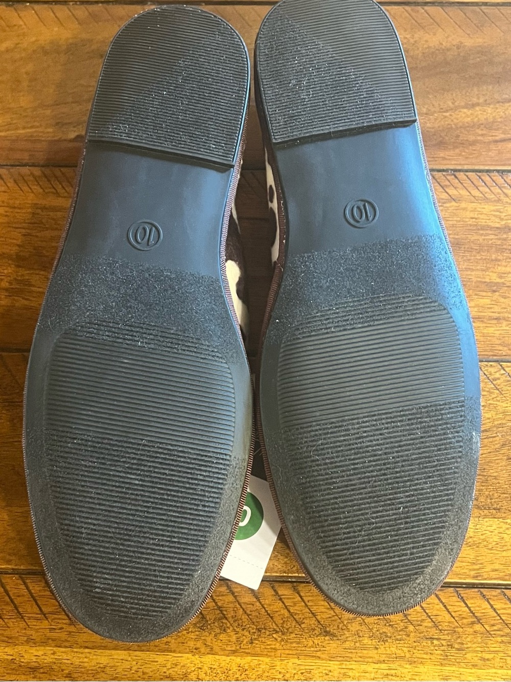 NWT Universal Thread Brown Cow Print Mary Jane Flats Size 10 - Picture 9 of 11